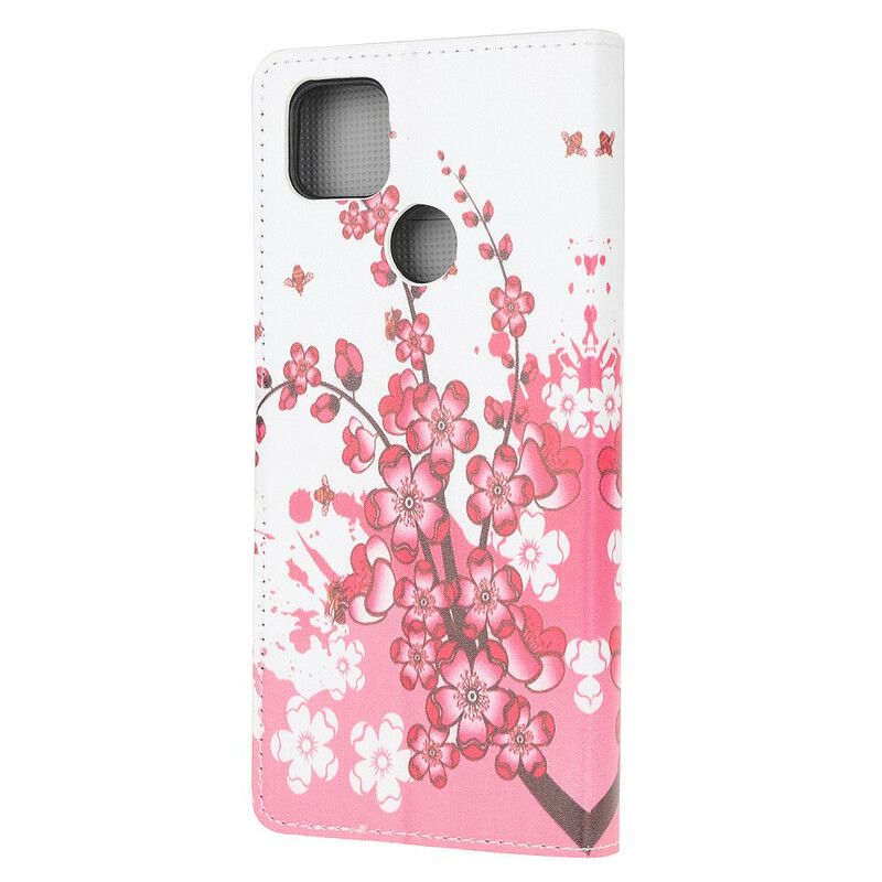 Flip Cover Xiaomi Redmi 9C Tropiske Blomster