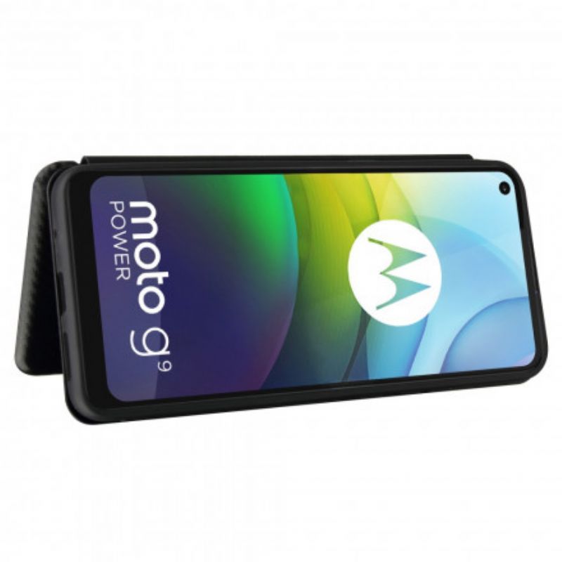 Cover Moto G9 Power Flip Cover Silicone Carbon