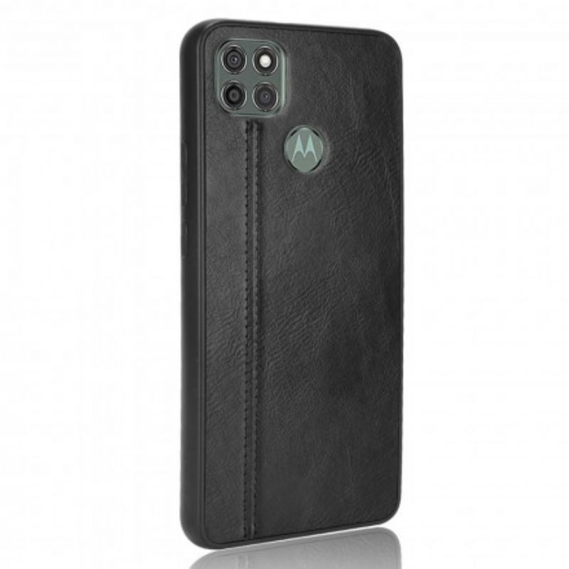 Cover Moto G9 Power Søm Lædereffekt
