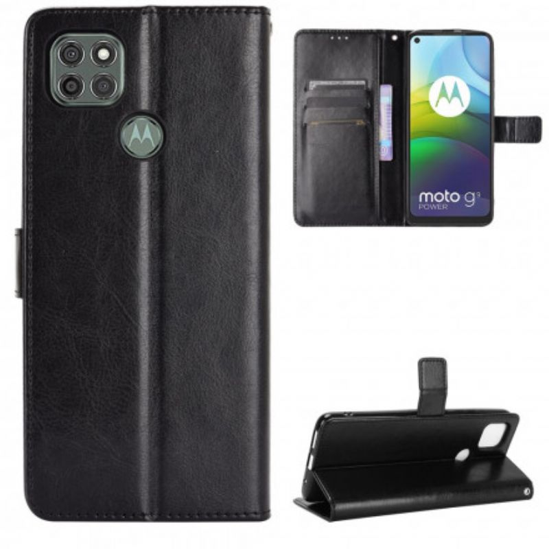 Flip Cover Moto G9 Power Flashy Imiteret Læder