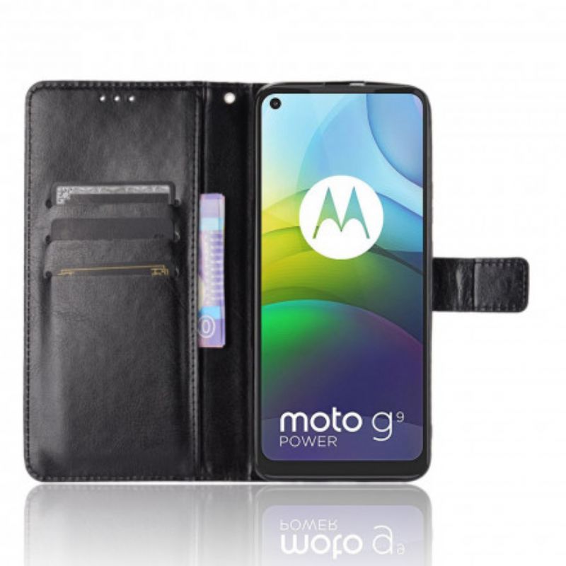 Flip Cover Moto G9 Power Flashy Imiteret Læder