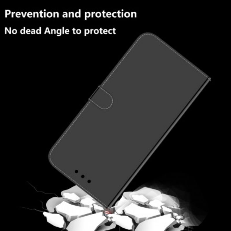 Flip Cover Moto G9 Power Imiteret Læderbetrækspejl