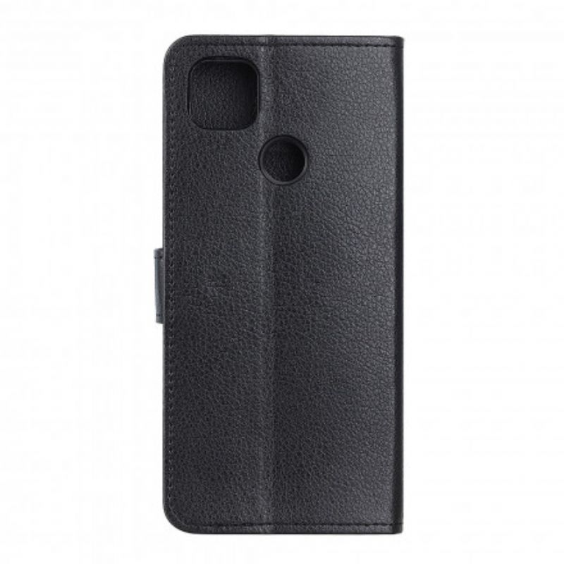 Flip Cover Moto G9 Power Traditionelt Litchi Imiteret Læder