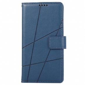 Læder Cover Realme 12 Pro / 12 Pro Plus Telefon Etui Udskriv Linjer