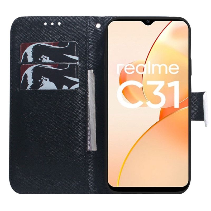 Flip Cover Realme C31 Smukke Panda