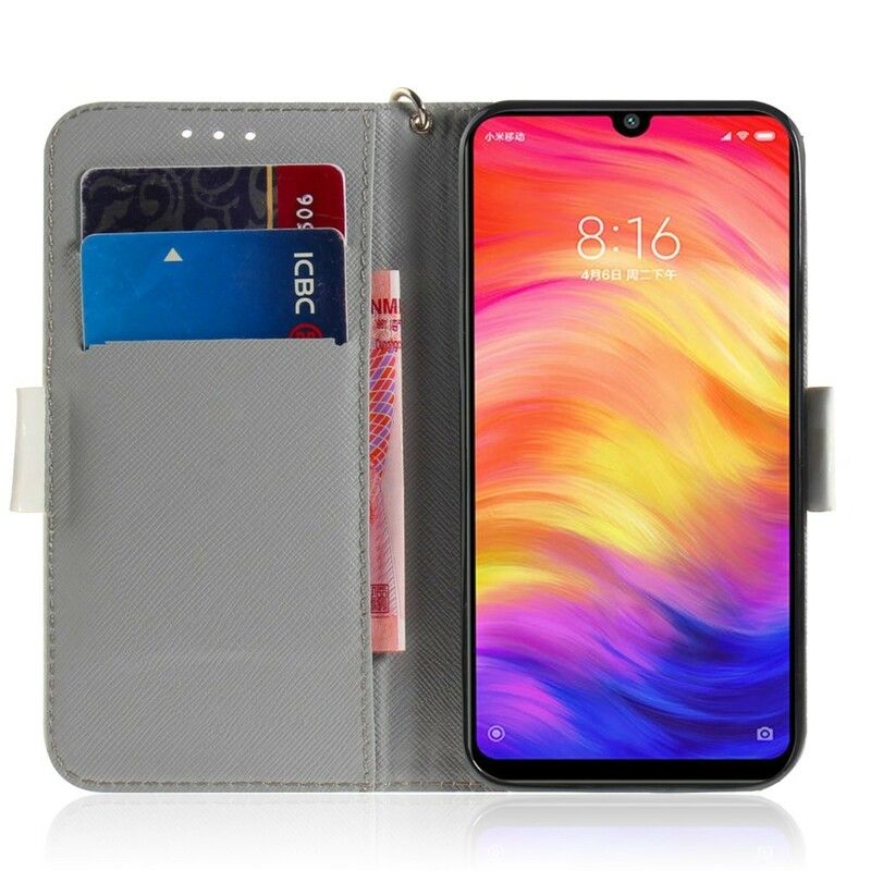 Flip Cover Xiaomi Redmi Note 7 Med Snor Elsk Min Hund Med Snor