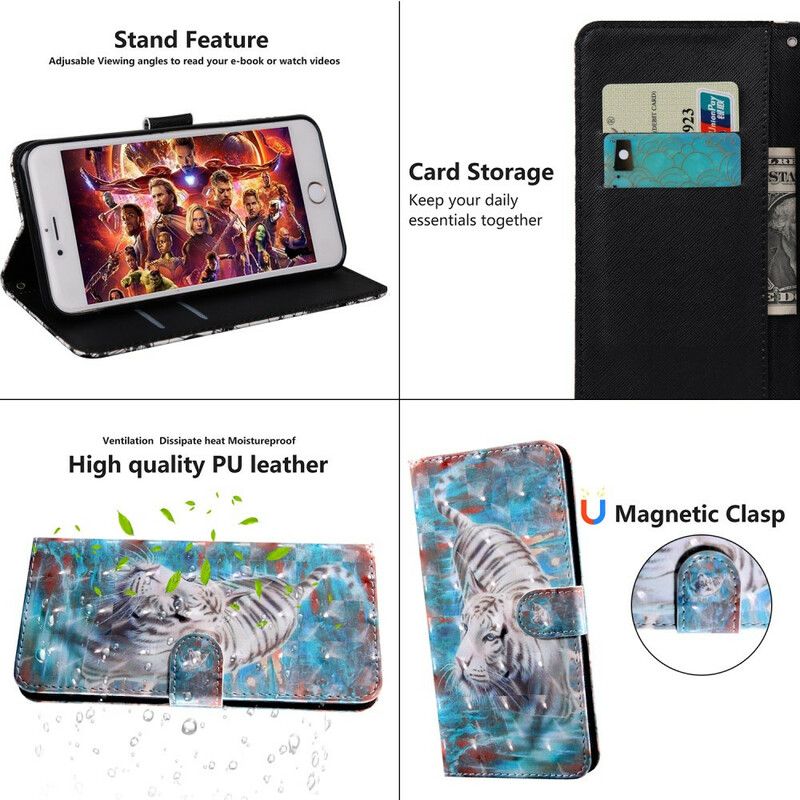 Flip Cover Xiaomi Redmi Note 8 Tiger Lucien