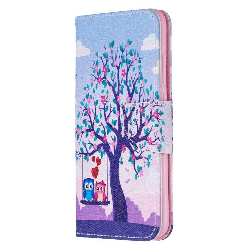 Flip Cover Xiaomi Redmi Note 8 Ugler På Gyngen