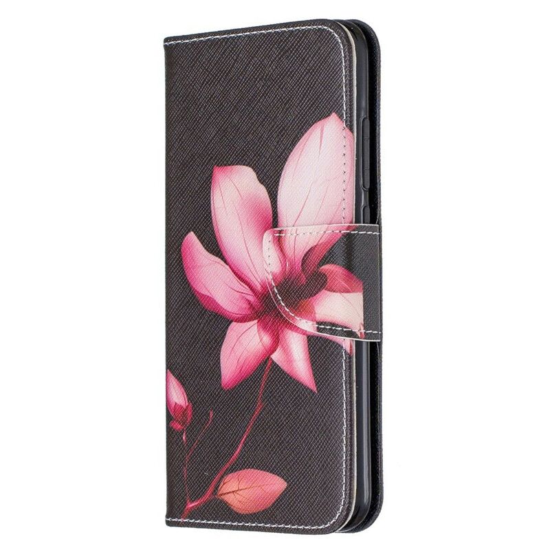 Læder Cover Xiaomi Redmi Note 8 Pink Blomst
