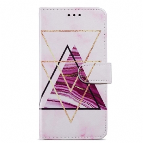Flip Cover Moto G73 5G Med Snor Marmor Strip Variation