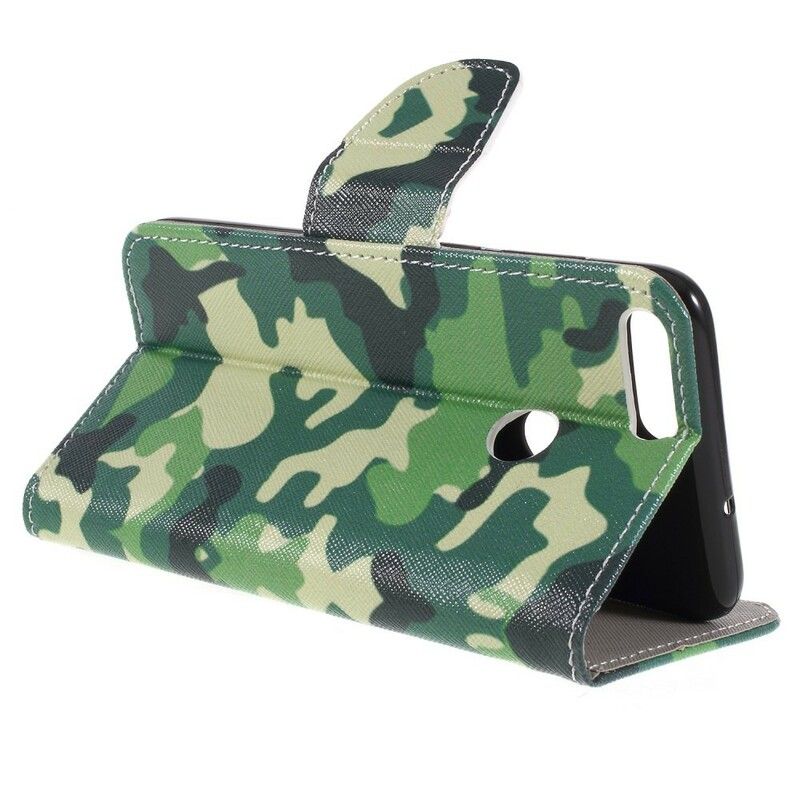 Flip Cover Huawei P Smart Militær Camouflage