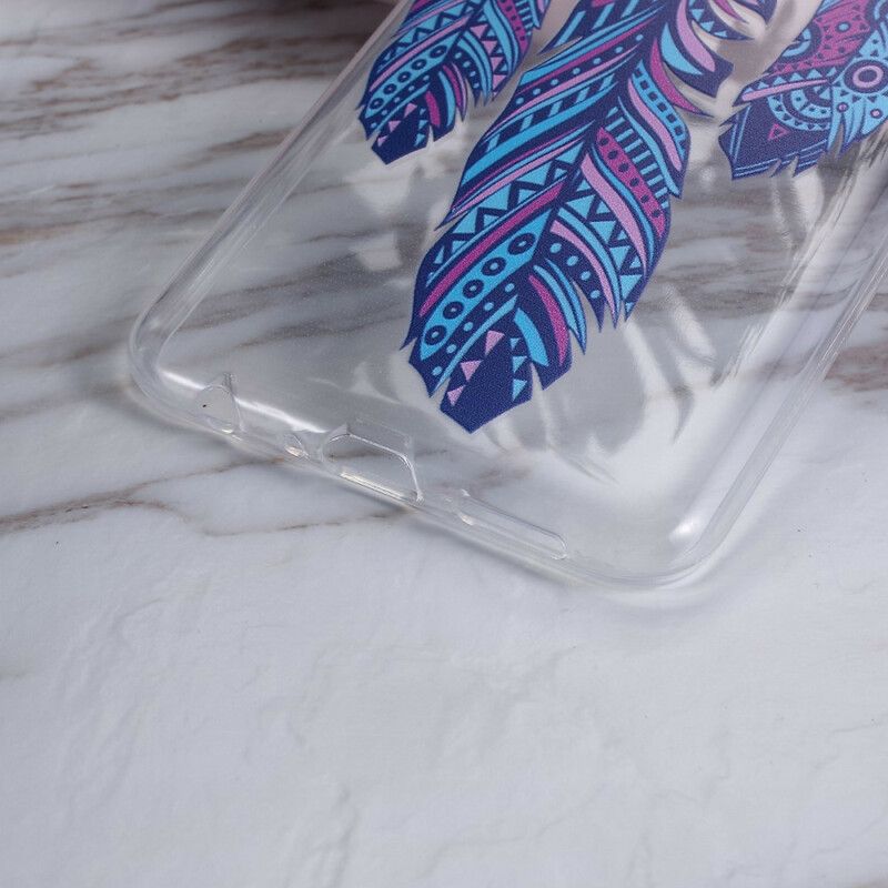 Cover Samsung Galaxy A10s Blå Fjer Drømmefanger