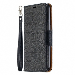 Flip Cover Samsung Galaxy A10s Læder Cover Litchi Flap Skrå
