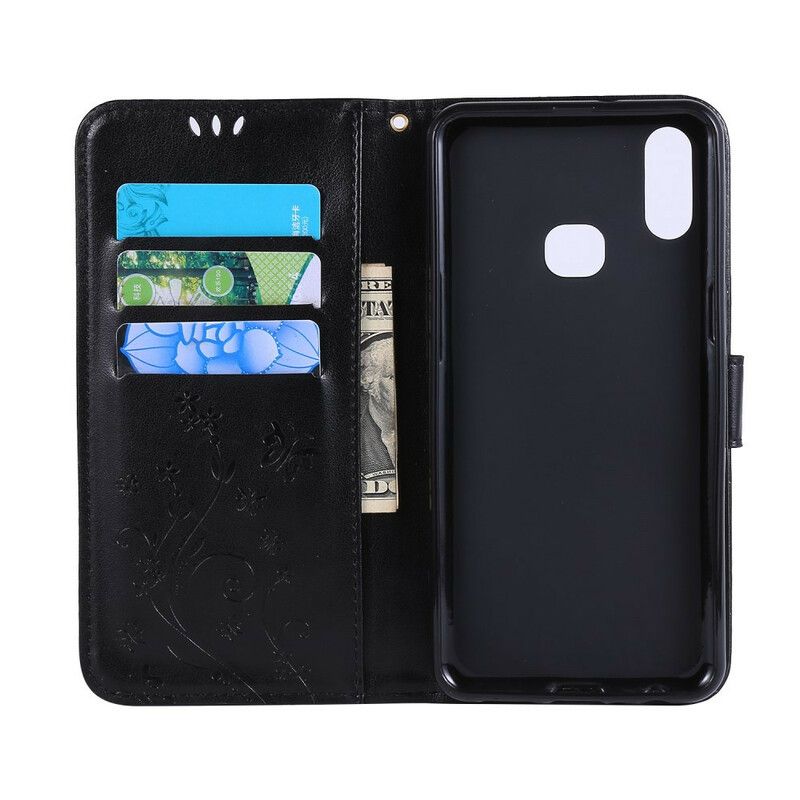 Flip Cover Samsung Galaxy A10s Sommerfugle Og Blomster