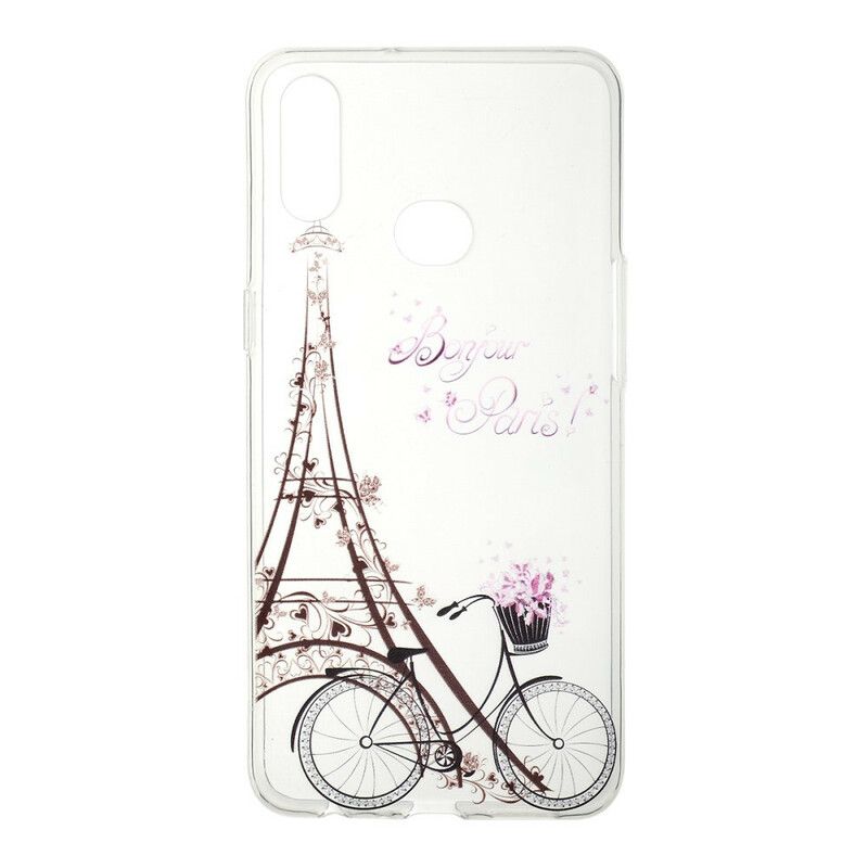Mobilcover Samsung Galaxy A10s Transparent Bonjour Paris