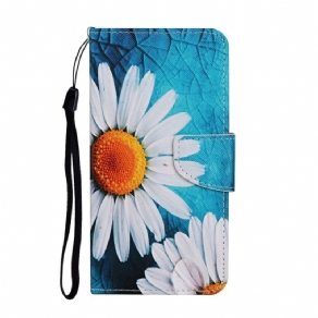 Flip Cover Samsung Galaxy A54 5G Med Snor Sort Strappy