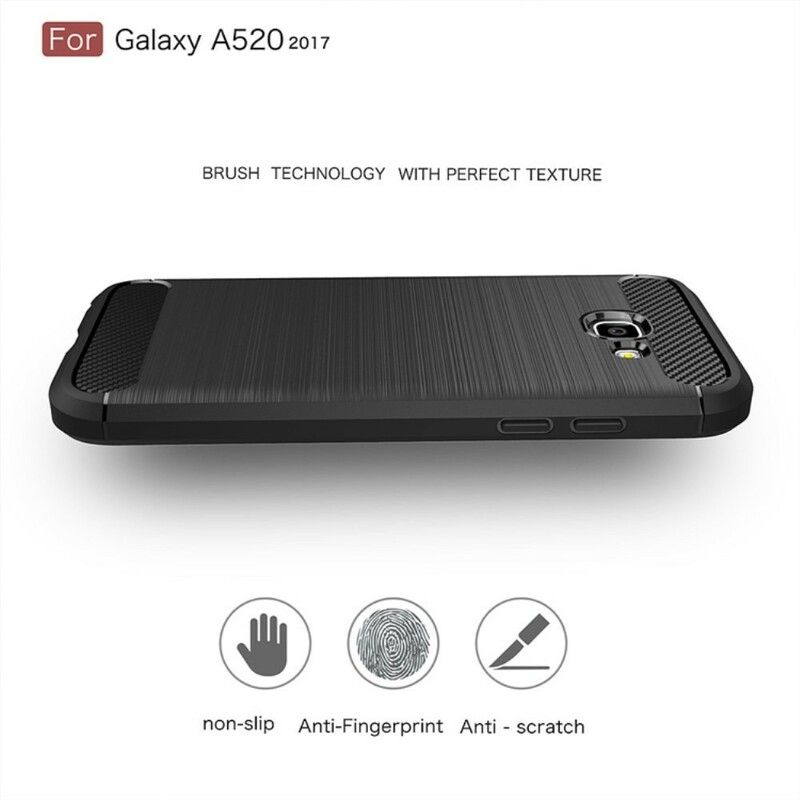 Cover Samsung Galaxy A5 2017 Børstet Kulfiber