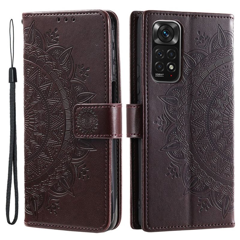 Læder Cover Xiaomi Redmi Note 11 / 11S Søn Mandala