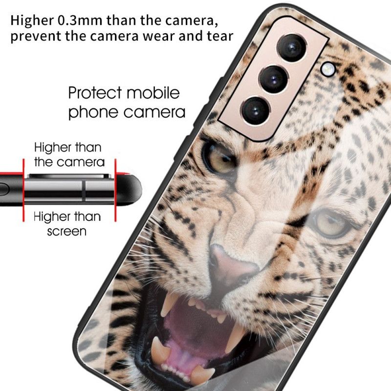 Cover Samsung Galaxy S22 Plus 5G Leopard Hærdet Glas