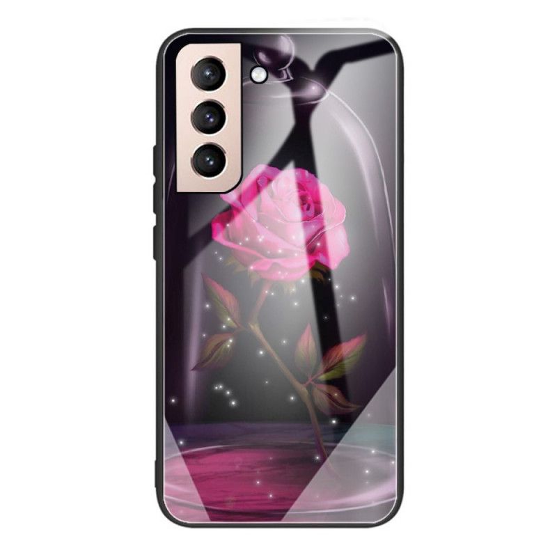 Cover Samsung Galaxy S22 Plus 5G Magisk Lyserødt Hærdet Glas