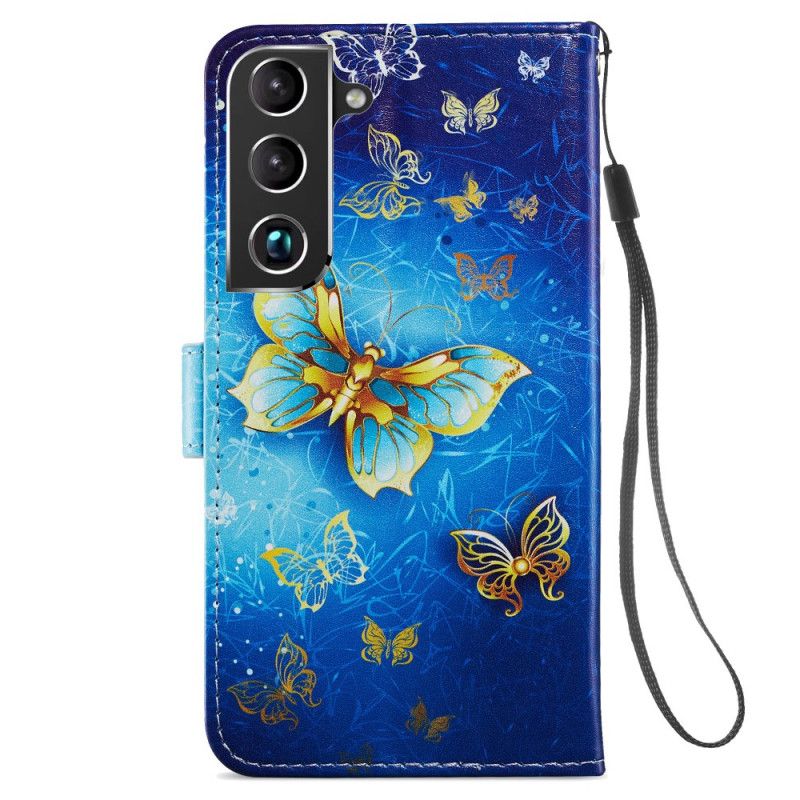 Flip Cover Samsung Galaxy S22 Plus 5G Flyvende Sommerfugle