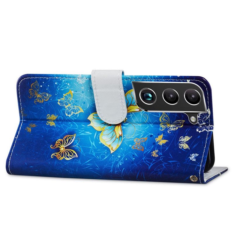 Flip Cover Samsung Galaxy S22 Plus 5G Flyvende Sommerfugle