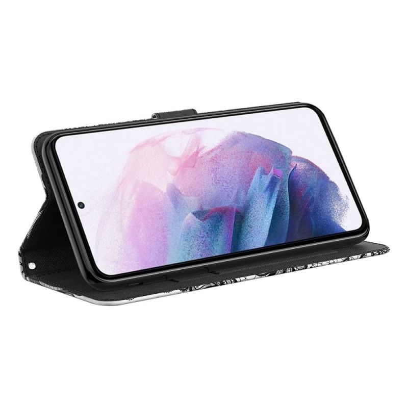 Flip Cover Samsung Galaxy S22 Plus 5G Med Snor Snøre Med Aftagelig Rem