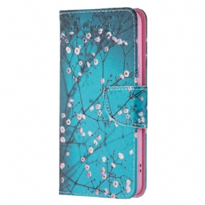 Læder Cover Samsung Galaxy S22 Plus 5G Blomstrende Træ