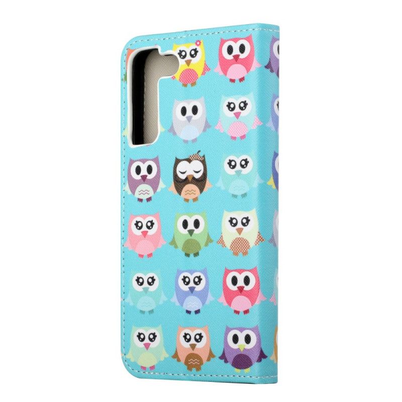 Læder Cover Samsung Galaxy S22 Plus 5G Ugler