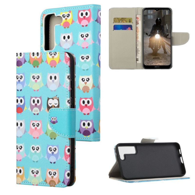 Læder Cover Samsung Galaxy S22 Plus 5G Ugler