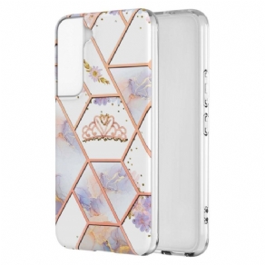 Mobilcover Samsung Galaxy S22 Plus 5G Marmoreret Krone