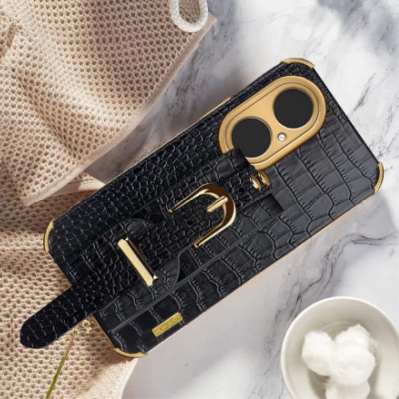 Cover Huawei P50 Pro Croc Armbånd
