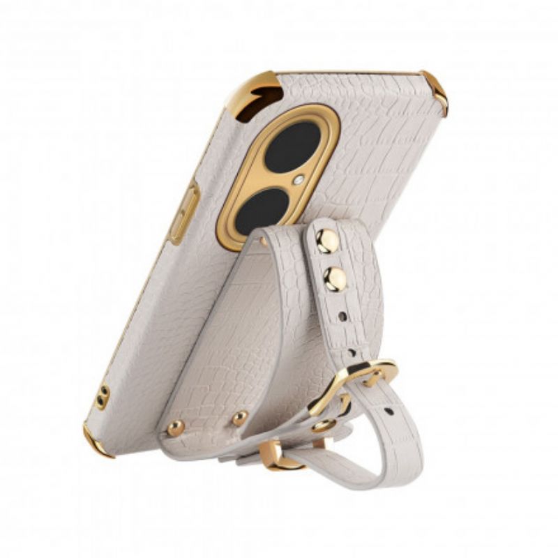 Cover Huawei P50 Pro Croc Armbånd