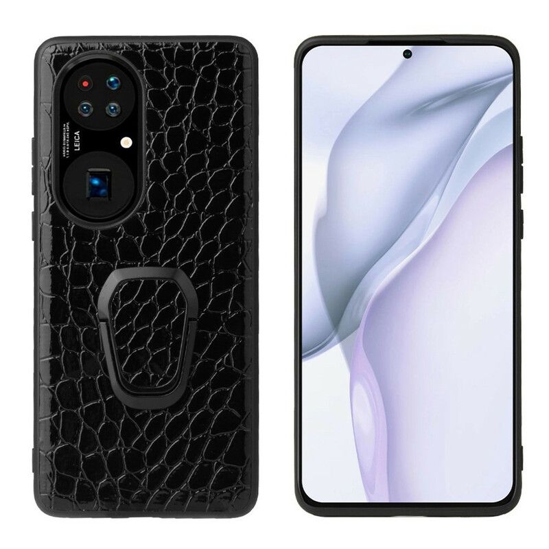 Mobilcover Huawei P50 Pro Crocodile Style Ring-støtte