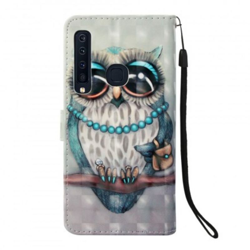 Flip Cover Samsung Galaxy A9 Med Snor Frøken Strappy Owl