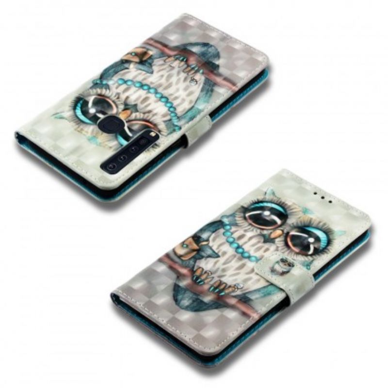 Flip Cover Samsung Galaxy A9 Med Snor Frøken Strappy Owl