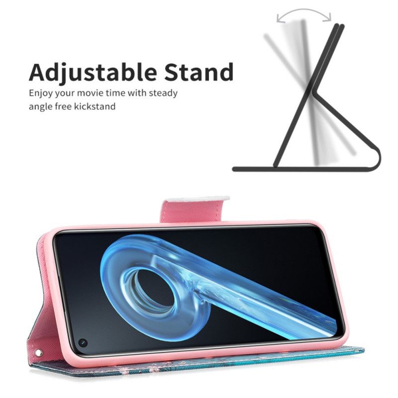 Flip Cover Realme 9i Farvet Træ