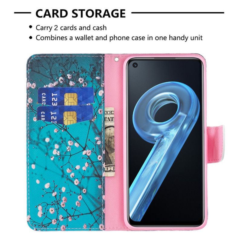 Flip Cover Realme 9i Farvet Træ