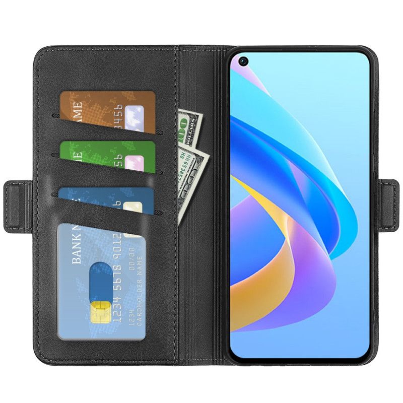 Flip Cover Realme 9i Imiteret Læder Med Skrå Kortholder