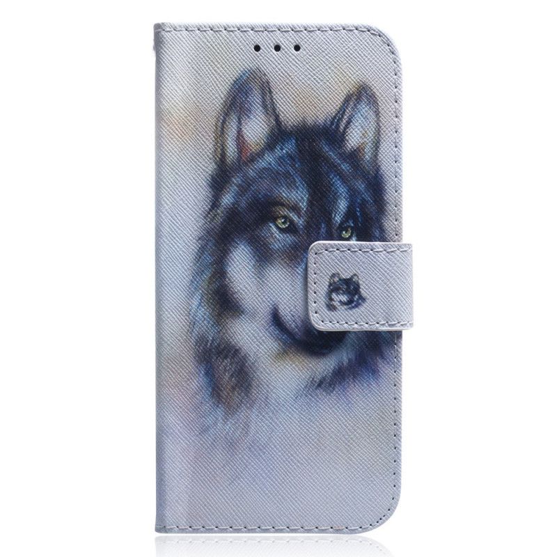 Læder Cover Realme 9i Hundemaleri
