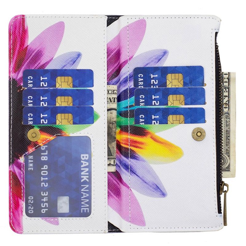 Læder Cover Realme 9i Møntpung Og Blomsterbånd