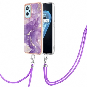 Mobilcover Realme 9i Med Snor Marmordesignsnor