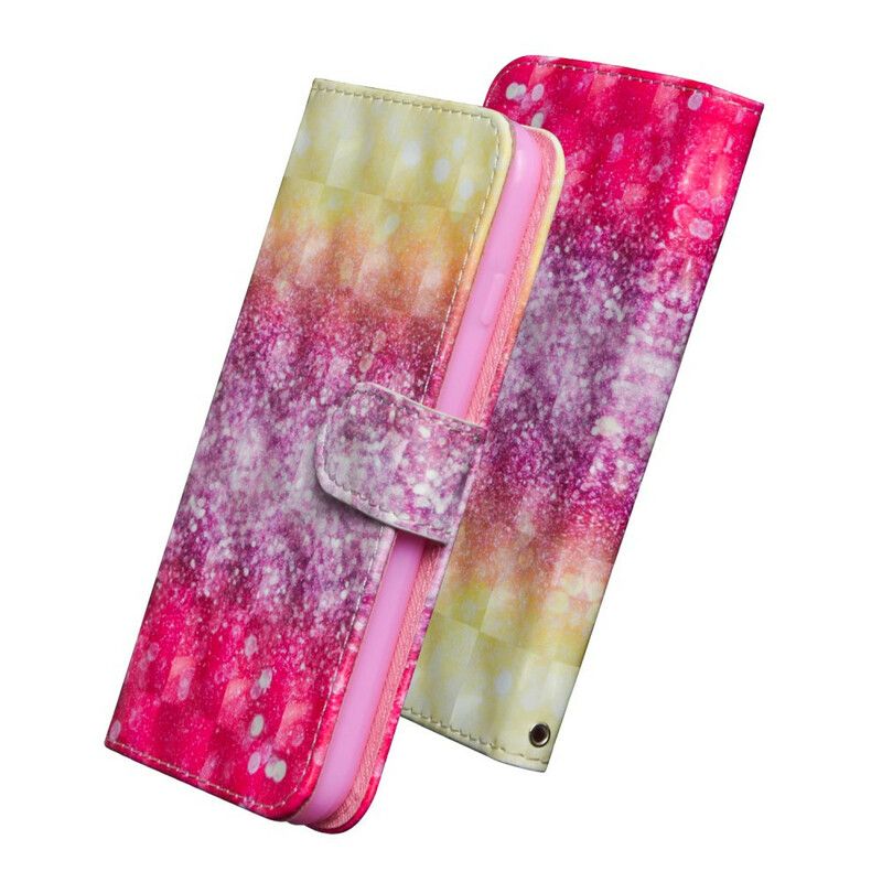 Flip Cover Honor 20 Lite / 20e Magenta Glitter Gradient