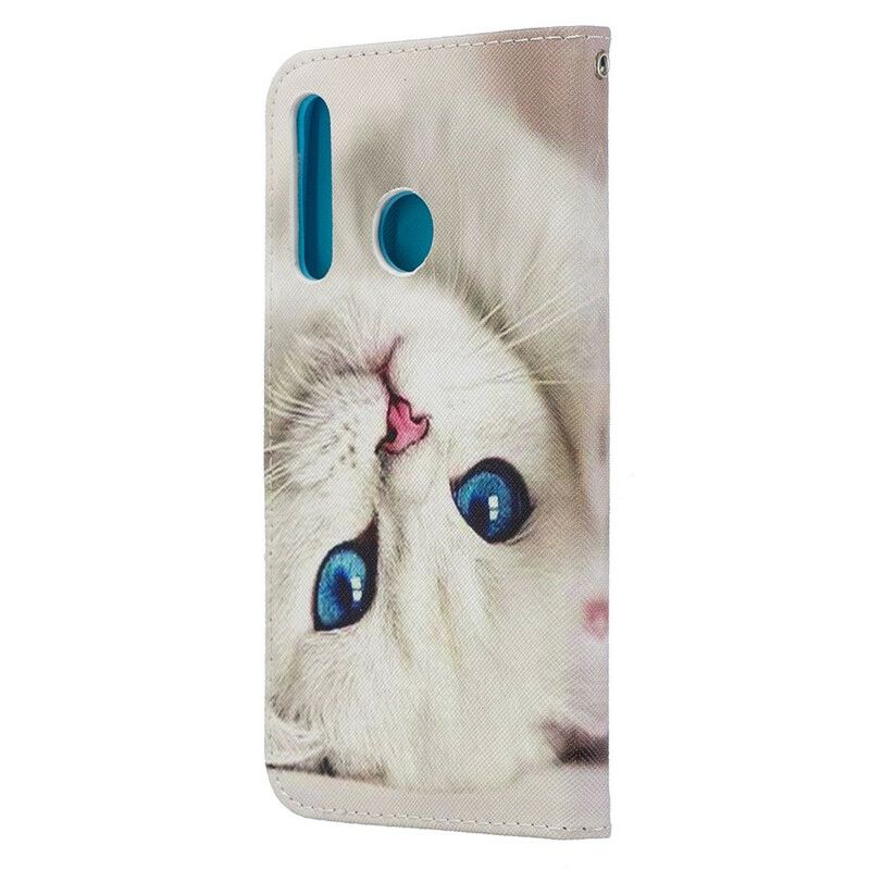 Flip Cover Honor 20 Lite / 20e Med Snor Thong Blue Eyed Cat