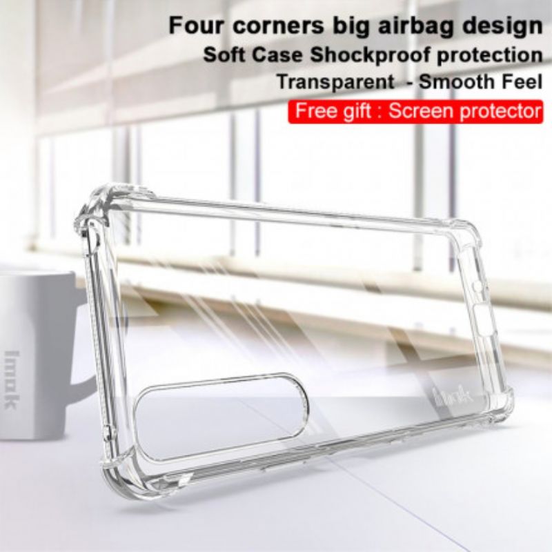 Cover Sony Xperia 1 III Transparent Med Imak Skærmfilm