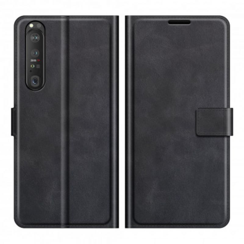 Flip Cover Sony Xperia 1 III Ekstrem Slank Lædereffekt
