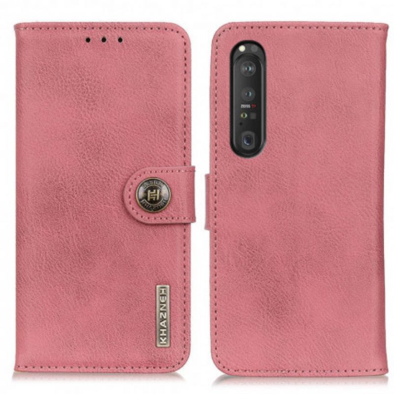 Flip Cover Sony Xperia 1 III Imiteret Læder Khazneh