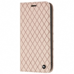 Cover Poco X4 Pro 5G Flip Cover Rhombus Lychee Kunstlæder