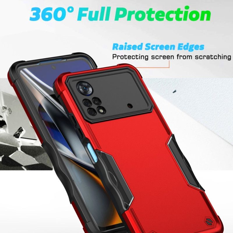 Cover Poco X4 Pro 5G Metaleffekt Hybrid