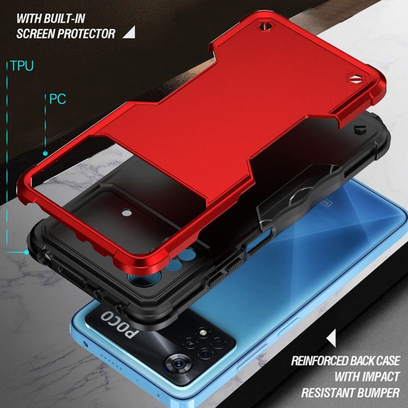 Cover Poco X4 Pro 5G Metaleffekt Hybrid